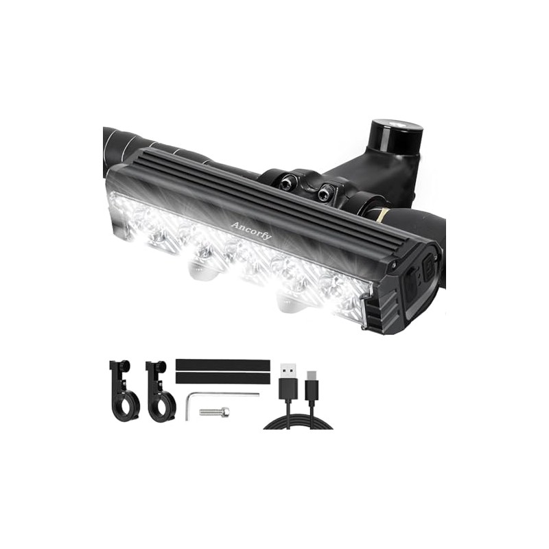Super Bright Bicycle Lights,2800 Lumens 6400 mAh, 5 LEDs,5 Lighting