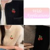 UR URLIFEHALL 6Pcs Enamel Cherry Pin Badge 3D Fruit Brooch