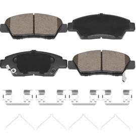 HECHENQICHE Front Ceramic Brake Pads with Hardware Kit for Honda 2009-2020 Fit, 2011-2015 CR-Z