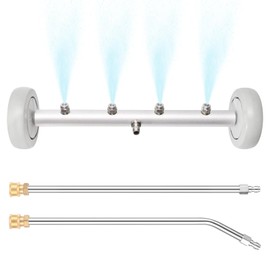 Undercarriage Pressure Washer, 16 Inch Pressure Washer Undercarriage Cleaner, Under Car Washer, Undercarriage Sprayer for Pressure Washer with 2 Pcs Extension Wand, Universal 1/4" Connector, 4000 PSI