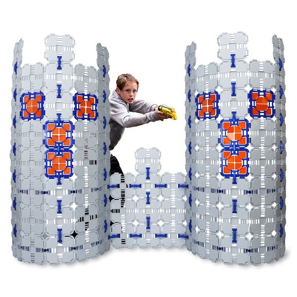Blaster Boards - 4 Pack | Kids Fort Building Kit for Nerf Wars & Creative Play | 184 Piece Set