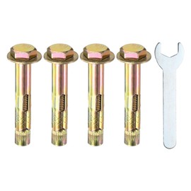 M METERXITY 4pcs Hex Anchor Bolts M10x70mm Color Zinc Plated Iron-Carbon Steel Hex Anchor Bolts with 17mm Wrench for Concrete Dryblock Brick Wall Rust Proof Metal Bolts