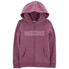 OshKosh B'Gosh Girls' Logo Hoodie, Grape Twist, 12 Months