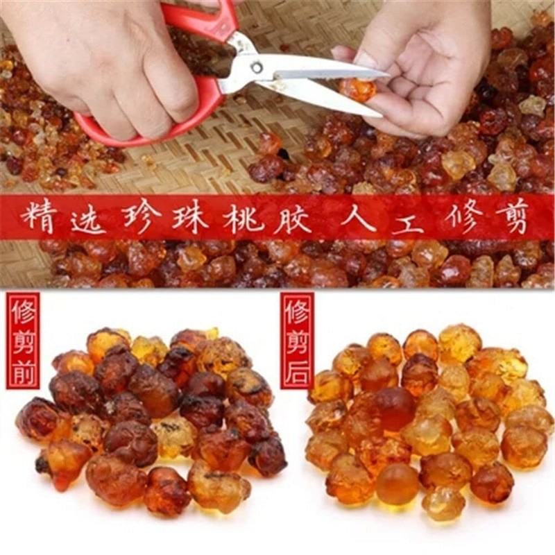 Natural Peach Gum Edible Herbal Tea Chinese Organic Peach Resin