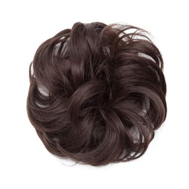 1 PCS Messy Bun Hair Extension Scrunchies Messy Bun Hair Piece for Women Curly Wavy Scrunchy Updo Bun Extensions Medium Ash Brown