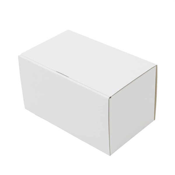 Earth Cardboard ID0654 Small Rectangular Cardboard Box White 200 Sheets Total 3 Sides 18.1 inches (46 cm)