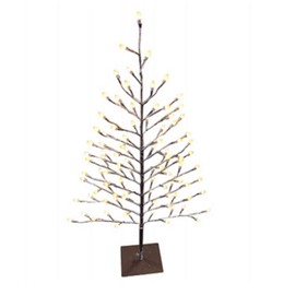 Holiday Bright Lights LED35STK96WW LED Flat Stick Snow Covered Tree, Warm White Caps, 42-In. - Quantity 1