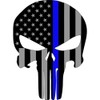 Blue Line Punisher Skull Sticker