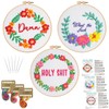 Louise Maelys 3 Sets Funny Embroidery Kits for Beginners,Cross Stitch