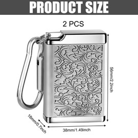 Pack of 2 Pocket Ashtrays for Travel, Mini Travel Ashtray, Mobile Ashtray, Metal Ashtray with Key Holder for Camping, Indoor or Outdoor Smoking (Gold + Silver)