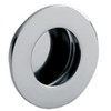 Circular Low Profile Recessed Flush Pull - 80mm Diameter- Bright