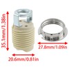 Lovelysp G9 Ceramic Lamp Holder with Outer Ring Total Height