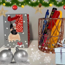 Glick Luxury Gift Bag for Christmas Mini Puppies, Xmas Bag for Wrapping Presents, Jewellery