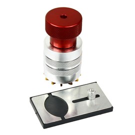 MEETOZ Professional Watch Plastic Crystal Lift Glasses Remover Inserter Repair Tool with Base - Red