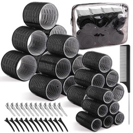 50 pzs Rizadores para el Cabello, 4 Tamaños de Rulos para Cabello, 25 mm/36 mm/48 mm/60 mm