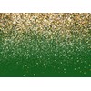 LYCGS 8x6ft Green and Gold Backdrop Birthday Gold Spots Bokeh