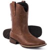Platikly Cowboy Boots For Men - Mens Square Toe Brown