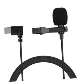 Kisangel 1PC Portable Type C Clip Lavalier Microphone with Noise Reduction Wired for Live Broadcasting Gaming and Vlogging Easy Plug and Play Setup Black