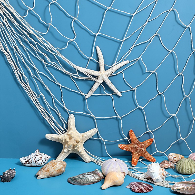 Elegaperma 2 Pcs Decorative Fishing Net,100×150 CM Fishing Net Decoration