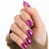 GLAMERMAID Press on Nails Extra Short Squoval, Hot Purple Chrome