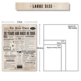 Ziwenhu Funny 20th Birthday Card for Him Her, Happy 20 Year Old Birthday Decorations Gifts for Girls Boys,Good 20 Birthday Idea for Son Daughter Friends