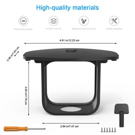 Koroao Outdoor Camera Sun Rain Shade Shield Cover Compatible with Blink Wired Floodlight Camera (Black)