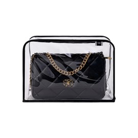 Transparent Dust-Free Moistureproof Storage Cover for Luxury Handbags Premium Handbag Organizer with Zipper, Space-Saving Bag Holder for Purses & Totes (Square, Extra Large)