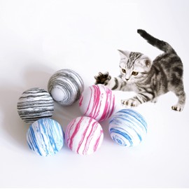iCICECREAM Cats Toys Balls with Planet Design Soft EVA Foam Ball for Indoor cat and Small Dogs (12 pcs)