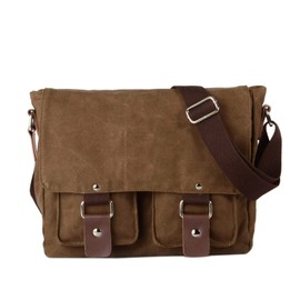 Neuleben Camera Bag Shoulder Bag with Removable Camera Compartment Vintage Small Shoulder Bag Canvas for Women / Men, brown, shoulder bag