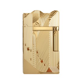 THORENS Crisp Sound Side-Slide Thin Brass Kerosene Lighter, Mermaid Gold