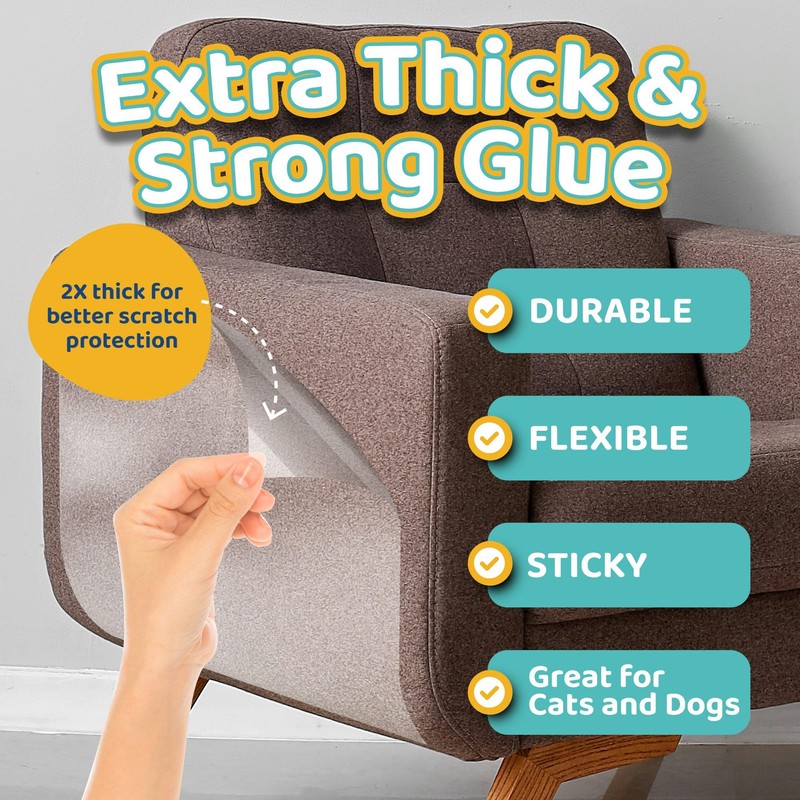 Mimi&Bubu [0.2 mm Extra-Thick BPA-Free] Anti Scratch Furniture Protector, Single-Sided