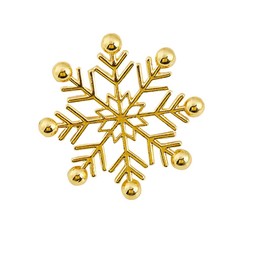 Fashion Snowflake Brooch Pin for Women Men - Golden Plated Winter Christmas Flower Lapel Brooches Pins Minimalist Holiday New Year Jewelry for Sweater Hat Scarf Dress Backpack Clothing Decorations