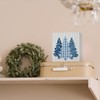 FLVGE Winter Christmas Trees - Rustic Blue Wooden Box Sign