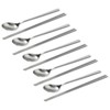 (10x10) Stainless Steel Plain Cutlery Set of 5: Chopsticks and