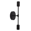 E27 E26 Double Wall Light Base Iron 85‑265V Black Modern