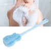 Bath Body Brush Guitar Shaped Long Handle Double Sides Exfoliating