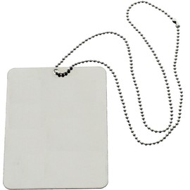 Army Universe Camping Mirror Stainless Steel 3"x4" - Portable Handheld Compact, Includes 24" Hang Chain Ballchain - Great for Shaving Shower Travel Emergency Cars Makeup Signal