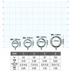 IPPON Round Shaft Split Ring, Strong, #3/30 Pieces ~ #6/15
