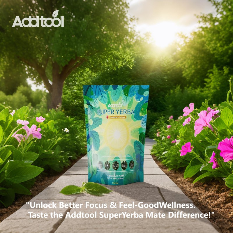 AddTool-super yerba packets - Instant Tea Powder, Yerba Raspberry Lemonade