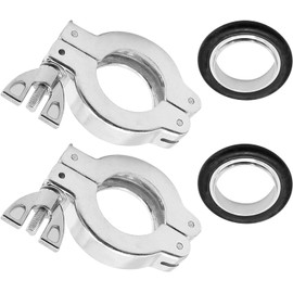2 SETS KF-25 Aluminium Wing Nut Hinge Clamp w/Aluminum Centering Ring KF25 with FKM Quick Clamps O-ring