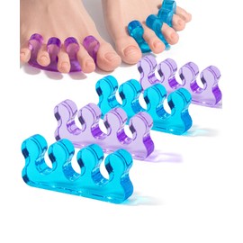 Dr. JK- Toe Separators for Pedicure, 2 Pairs, Blue & Purple, Toe Separators for Women Pedicure