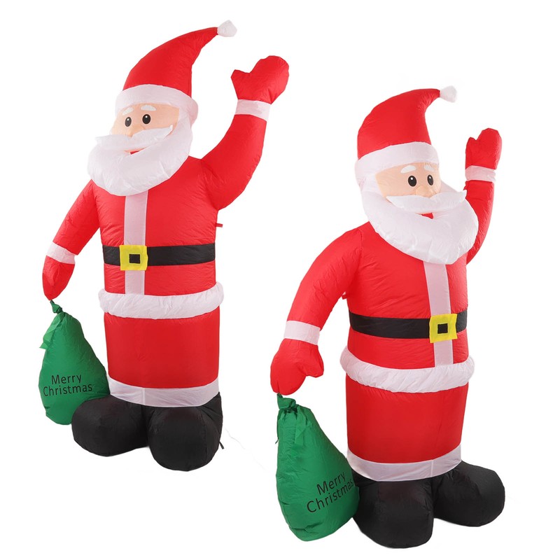 Inflatable Santa Decoration Built in LED Light Waterproof Inflatable Bag