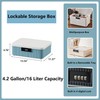 MXCELL Lockable Storage Box – 4.5 Gallon Waterproof Plastic Organizer
