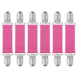 uxcell Dress Cinch Clips, 6pcs Sweater Clips Shawl Cardigan Collar Clips Scarf Clip Elastic Dress Clips Back Cinch for Women(Rose Red)