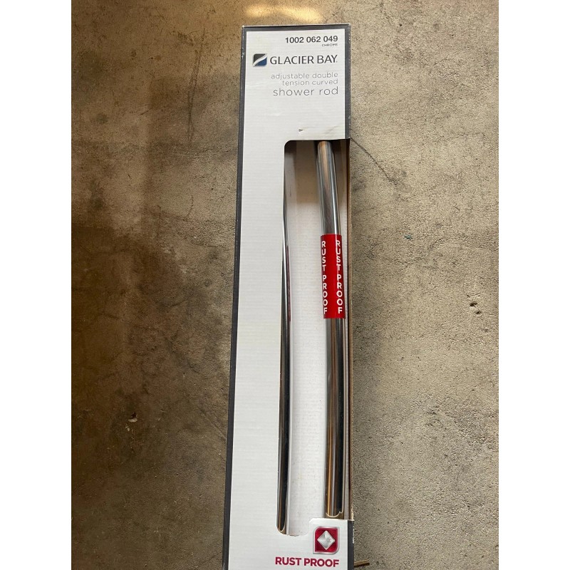 Glacier Bay #35644SSHD Adjustable Double Tension Curved Shower Rod in
