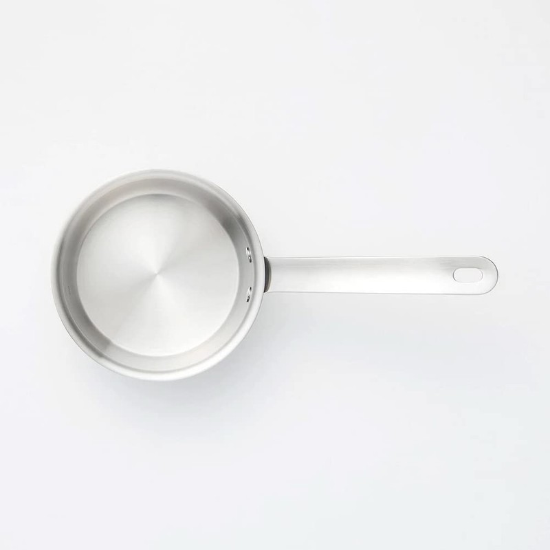 MUJI 82219913 Stainless Aluminum All-Over Three-Layer Steel Milk Pan, Silver,