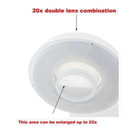 LGXEnzhuo 20X Bench-top Magnifier Lamp 110V Table Magnifier LED Lamp White Glass for Reading Working Workbench Circuit Board Test 22W Type 1