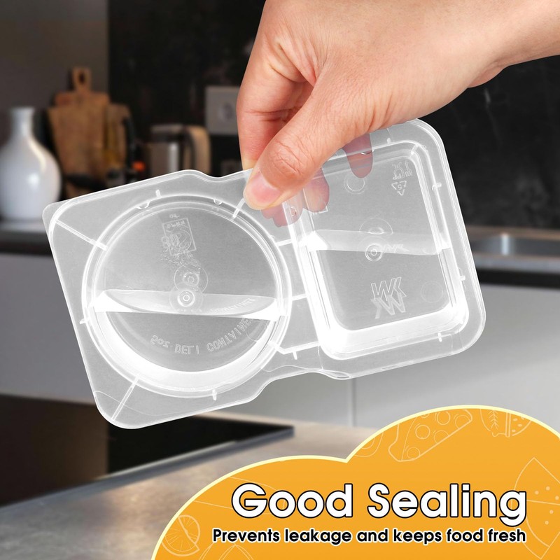 JIANGZHIB Pack of 15 Snack Pack Containers with Lid, Reusable