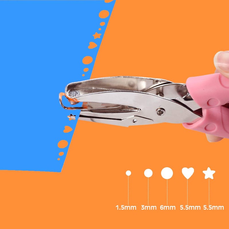 SPEEDWOX Hand Punch, Hollow Punch, Heart Punch, Plier Shape, 5