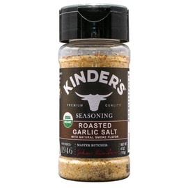 Kinder's Organic Roasted Garlic Salt, Premium Quality Seasoning, MSG Free and USDA Certified Organic, 4 oz